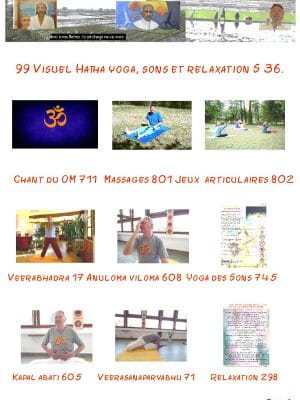 Ref 99 Séance Yoga traditionnel en vidéo, sons et relaxation Bernard S 36 - 55mn
