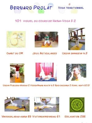 Ref 101 Séance Yoga traditionnel en vidéo avec relaxation Bernard S 2 1h09mn