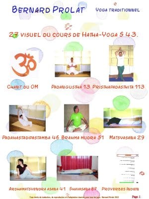 Ref 27 Séance de Yoga traditionnel Version Vidéo avec Bernard S 43 - 1h08mn