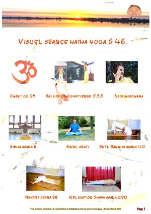 Ref 141 Séance hatha yoga avec Bernard S 46 - 51mn