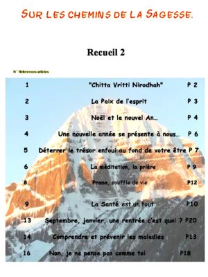 Ref 1502 En route vers la sagesse Sélection d’articles de Bernard Prolat PDF 20 pages 2025