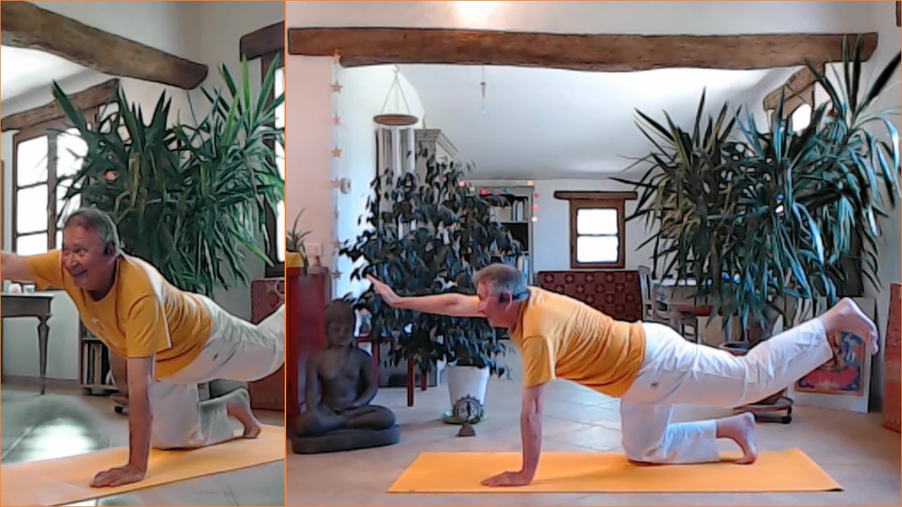 4 Akashapakshi asana L'oiseau Céleste
