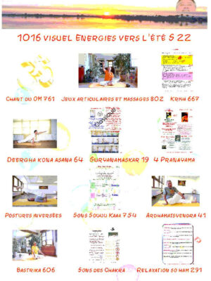 Ref 1016 Séance Yoga été "énergie dans la douceur" en vidéo avec Bernard + relaxation 85 mn